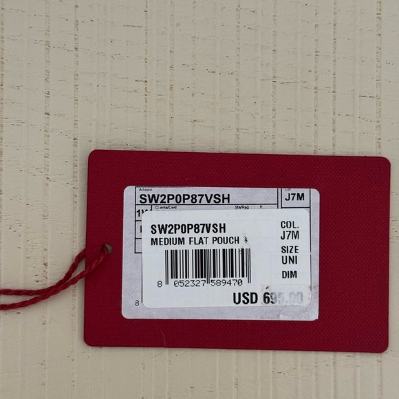 Grey Valentino Rockstud Calfskin Pouch - Picture 8 of 12